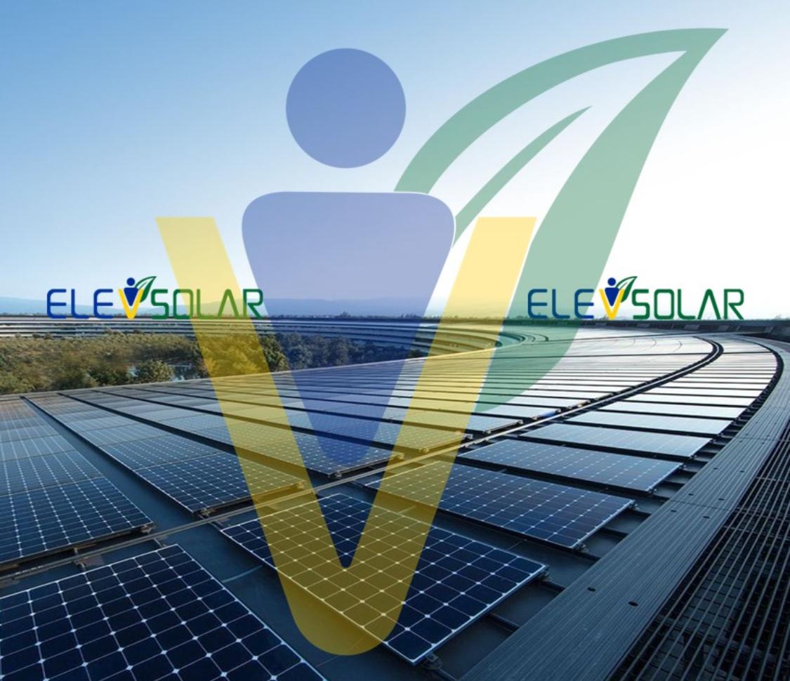 Painéis solares em campo aberto